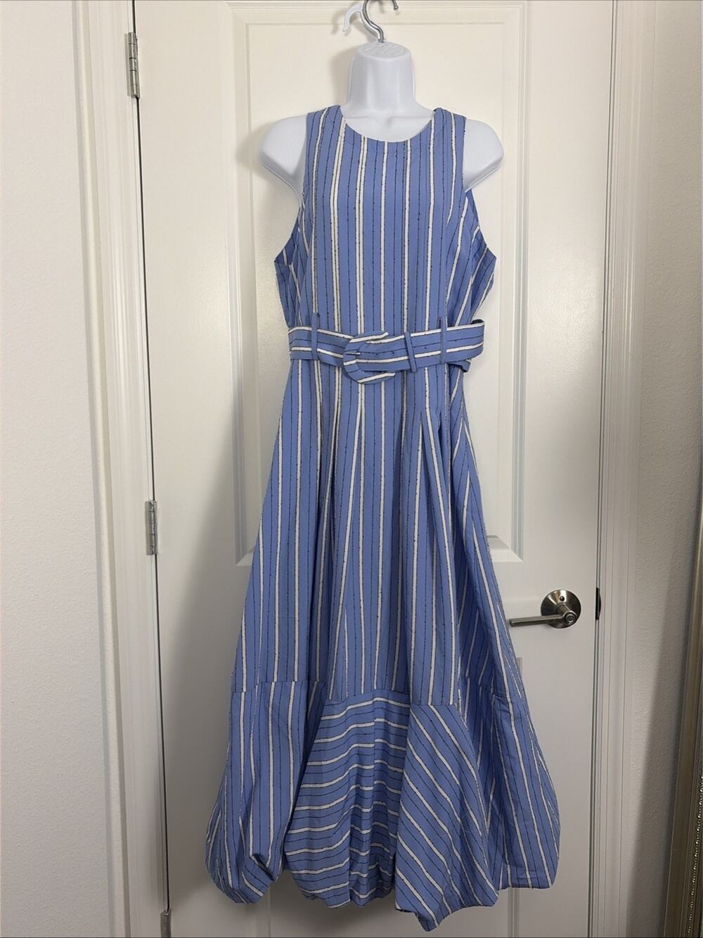 cinq a sept Balloon Hem Sleeveless Belted Dress Size 10